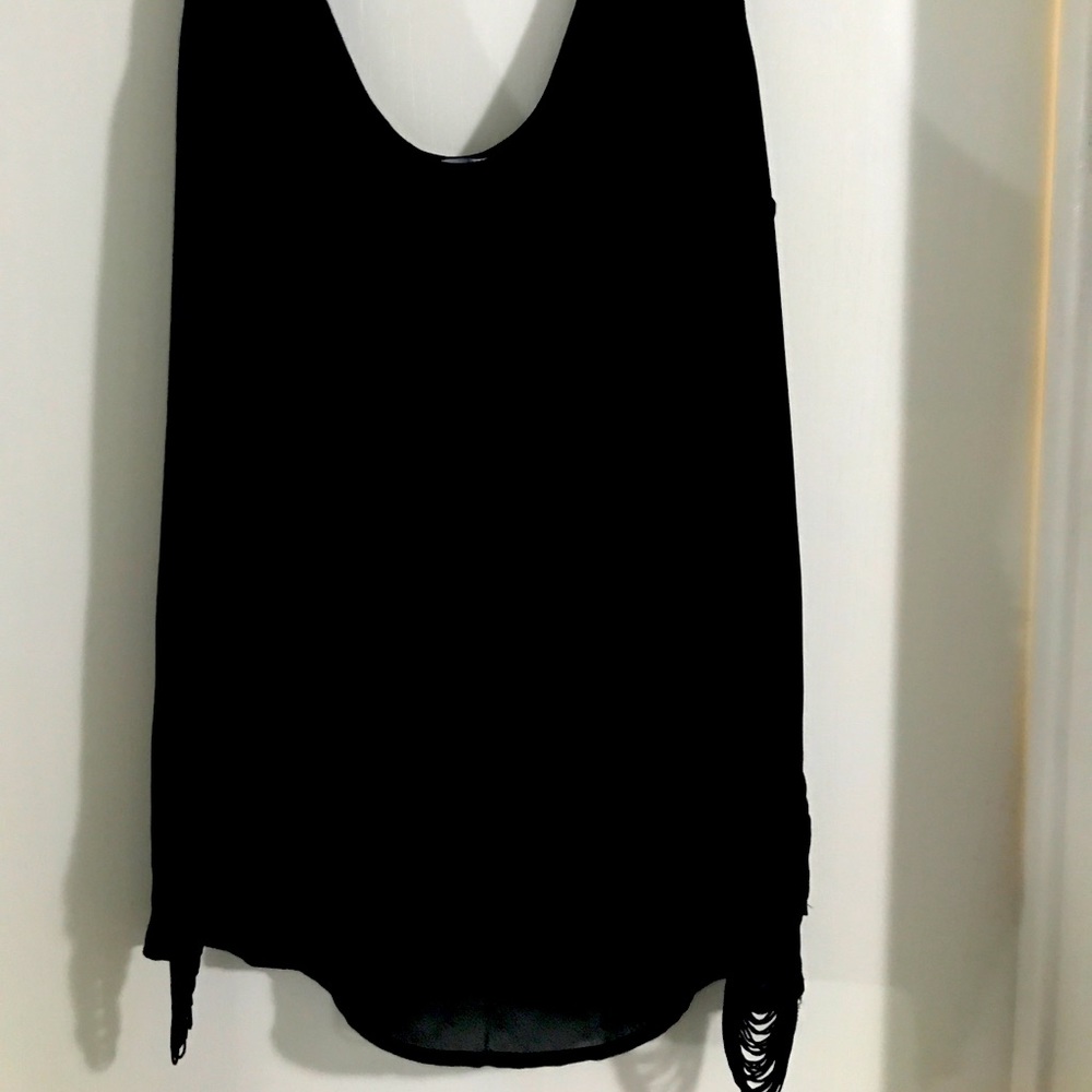 “Naked Zebra” black tank top